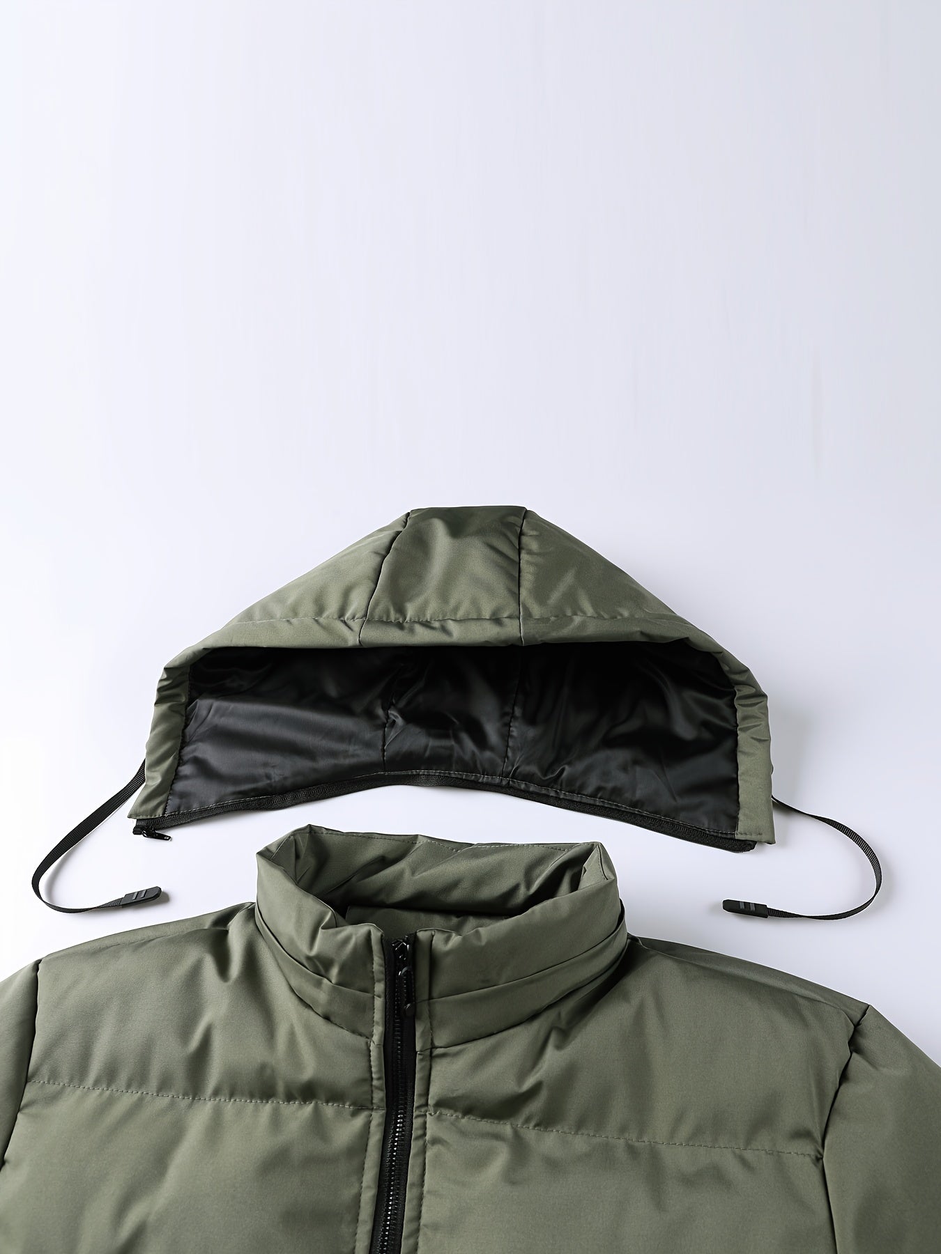 Men’s Heavy-Duty Winter Hooded Jacket – Durable Full-Zip Outerwear for Cold Weather