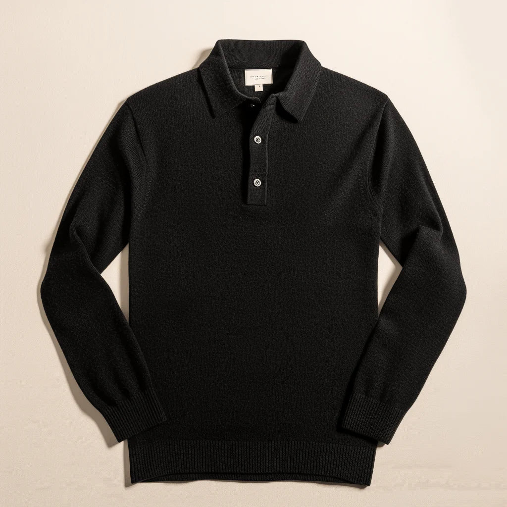 Men’s Long Sleeve Polo Sweater – Classic Knit Pullover | Timeless Smart Casual Style