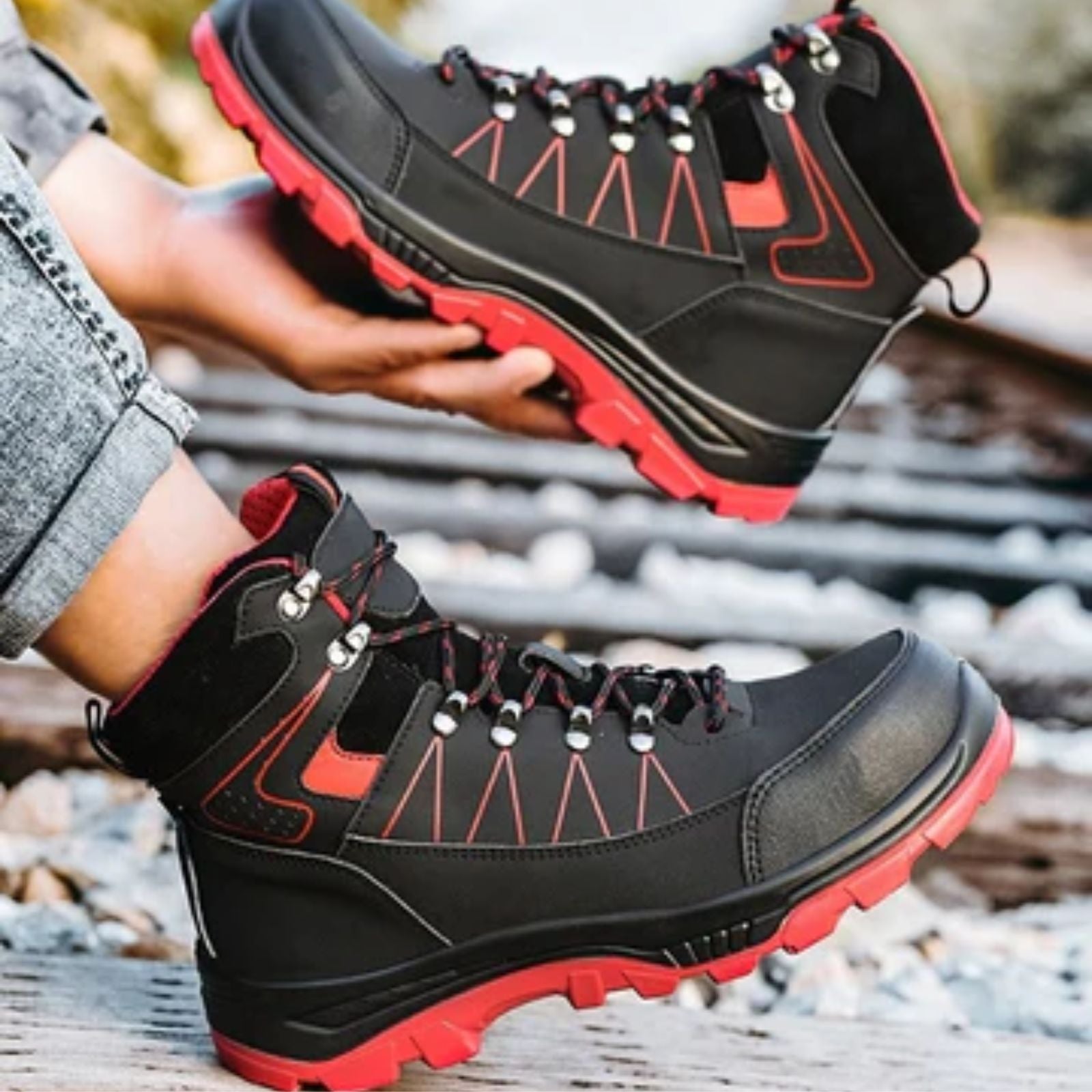 Tucson Waterproof Safety Boots – Men’s Steel Toe Work Boots with Slip-Resistant Sole