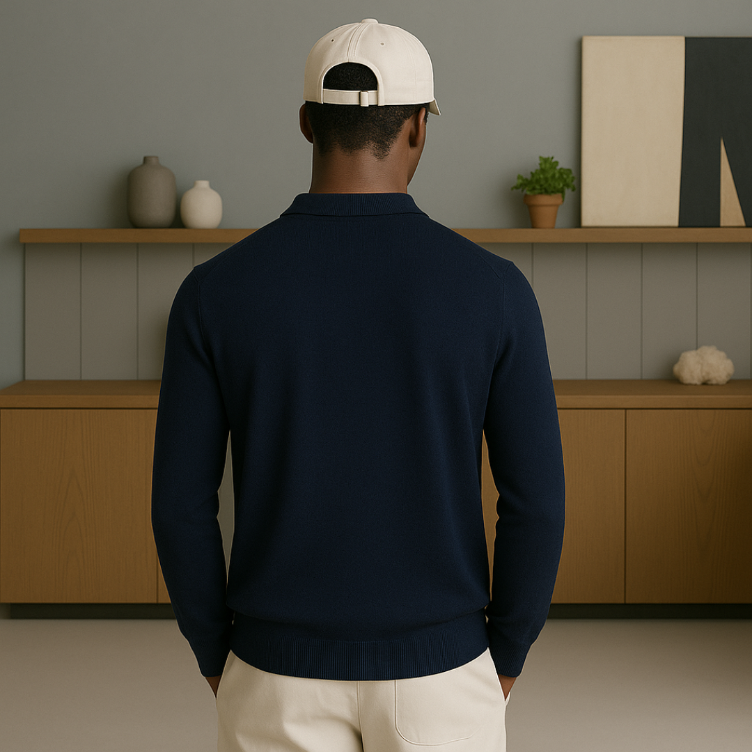 Cashmere Polo Shirt with Button Closure – Luxurious Softness and Tailored Fit for Versatile Style