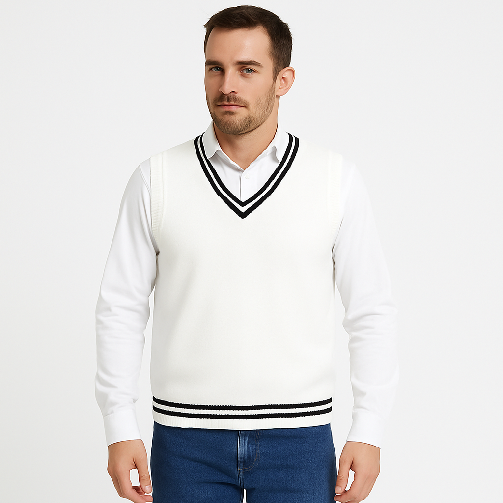 Old Money Essential Knit Vest – Classic Sleeveless Sweater Vest with Retro Style