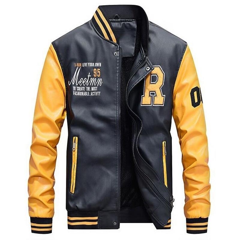 Men’s Varsity Vintage Jacket with Contrast Sleeves