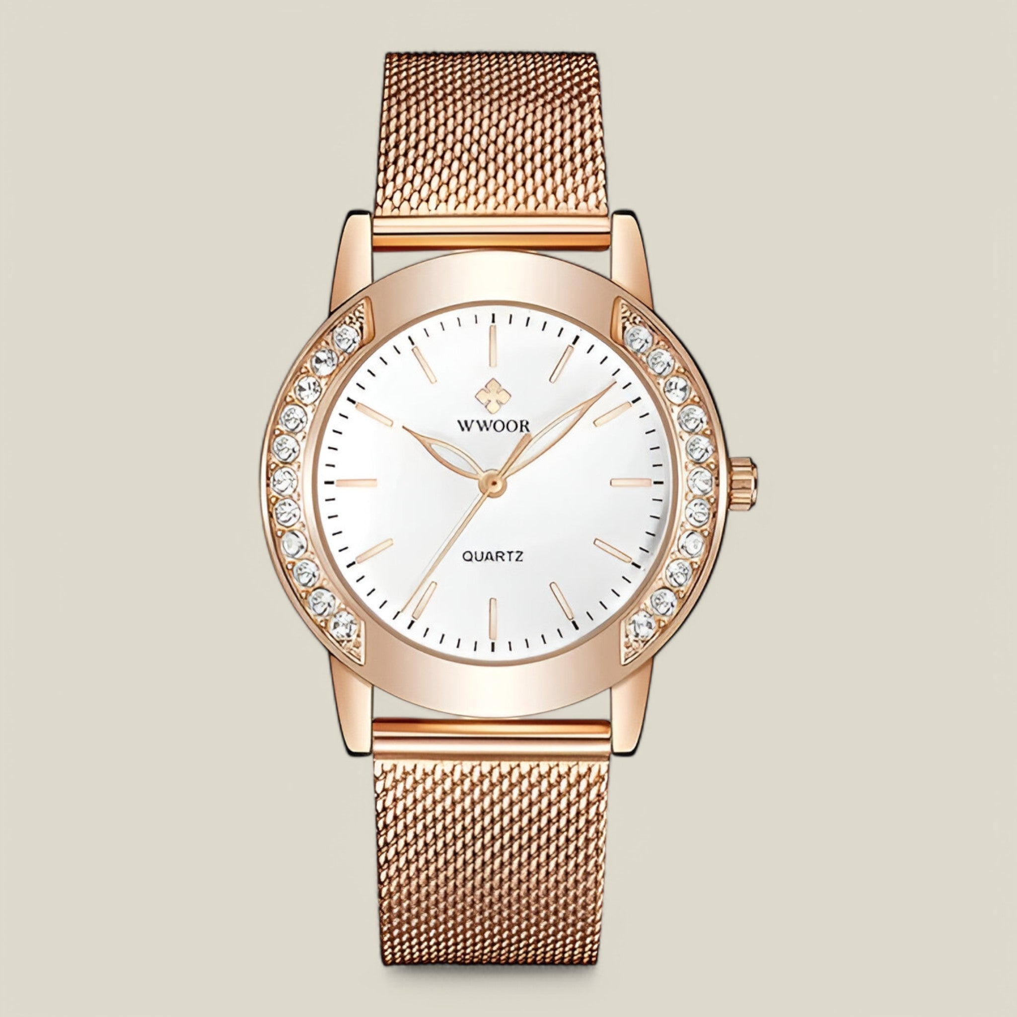 Rose Gold Watch – Elegant Woman Stainless Steel Wristwatch