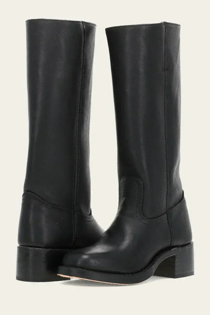 Women Knee-High Boots with Slim Fit and Structured Sole