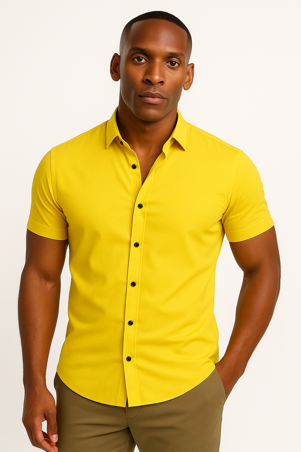 Dasfirin | Men Athletic Stretch Fit Shirt