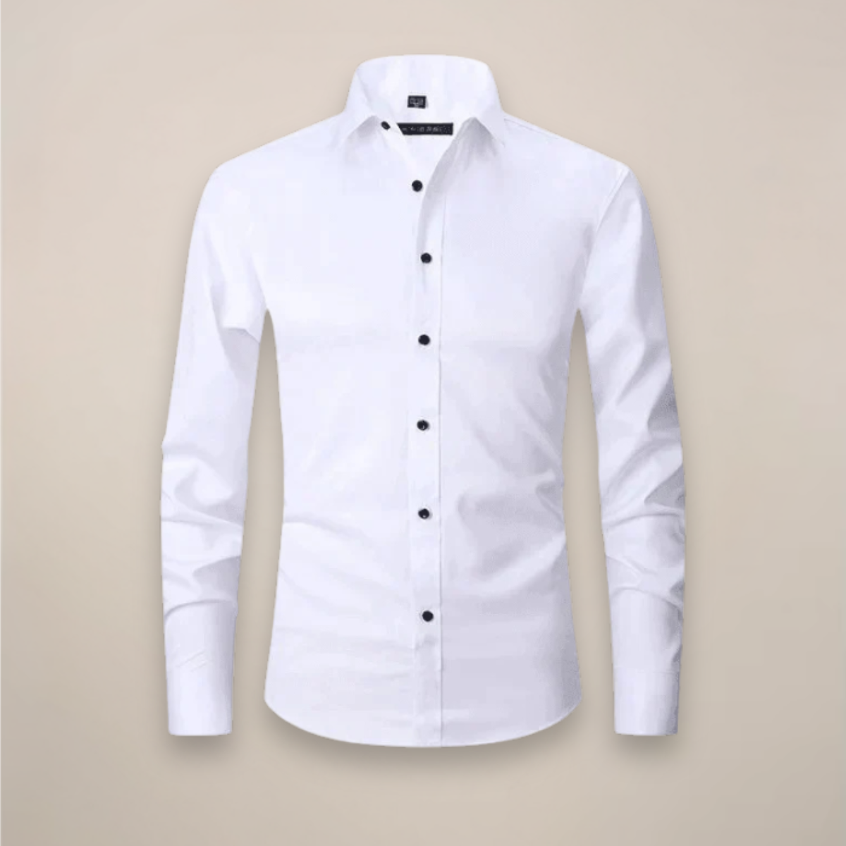 Men’s Long-Sleeved Shirt – Classic Structured Fit with Wrinkle-Free Finish
