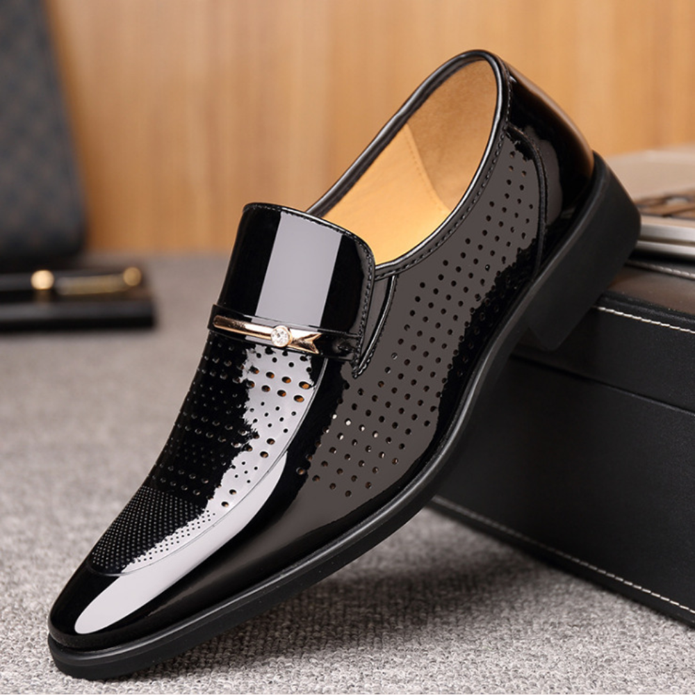 Men’s Slip-On Dress Shoes – Glossy Formal Foot Wear