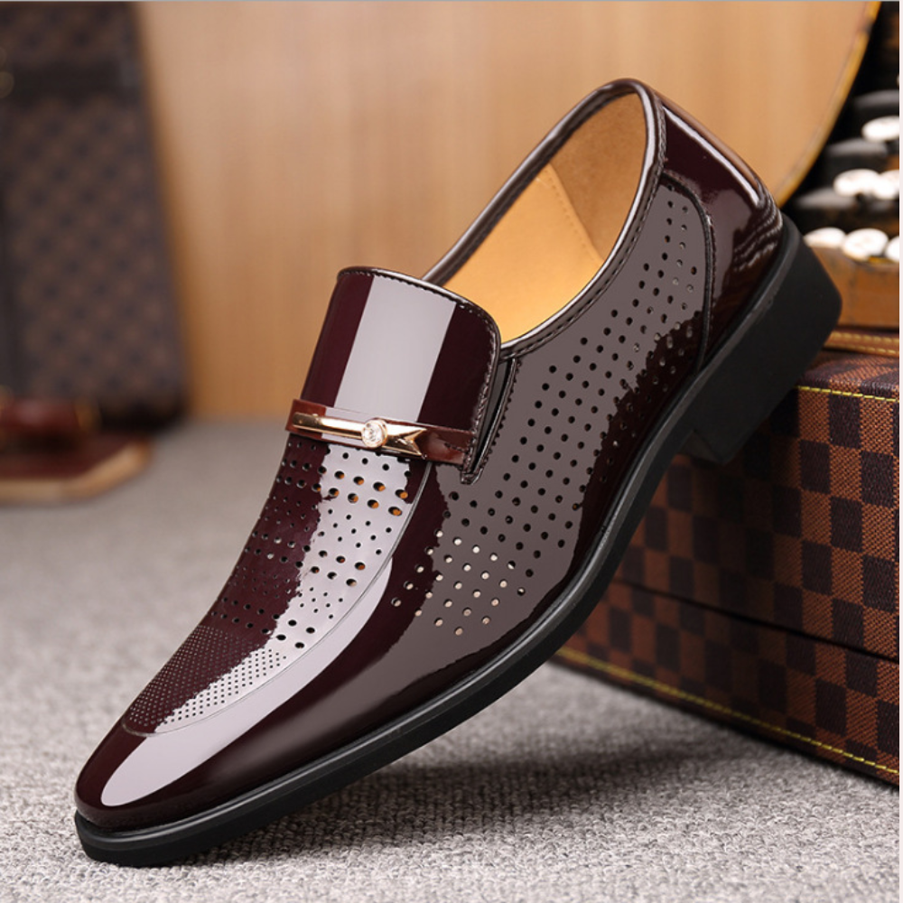 Men’s Slip-On Dress Shoes – Glossy Formal Foot Wear