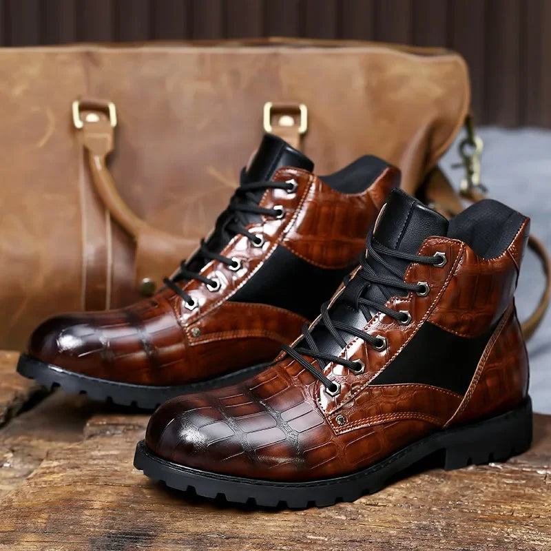 Dante – Handmade Men Crocodile Leather Boots