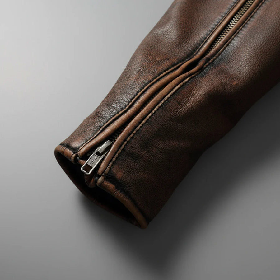 Samer Genuine Leather Jacket – Clean Design, Lasting Quality