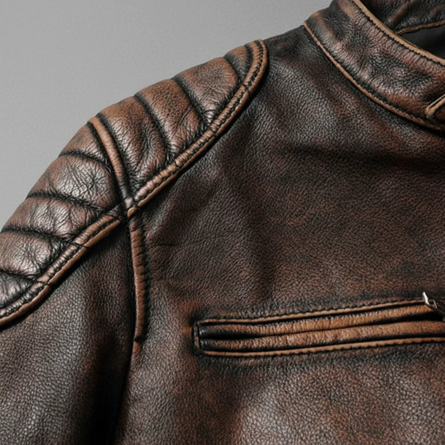 Samer Genuine Leather Jacket – Clean Design, Lasting Quality