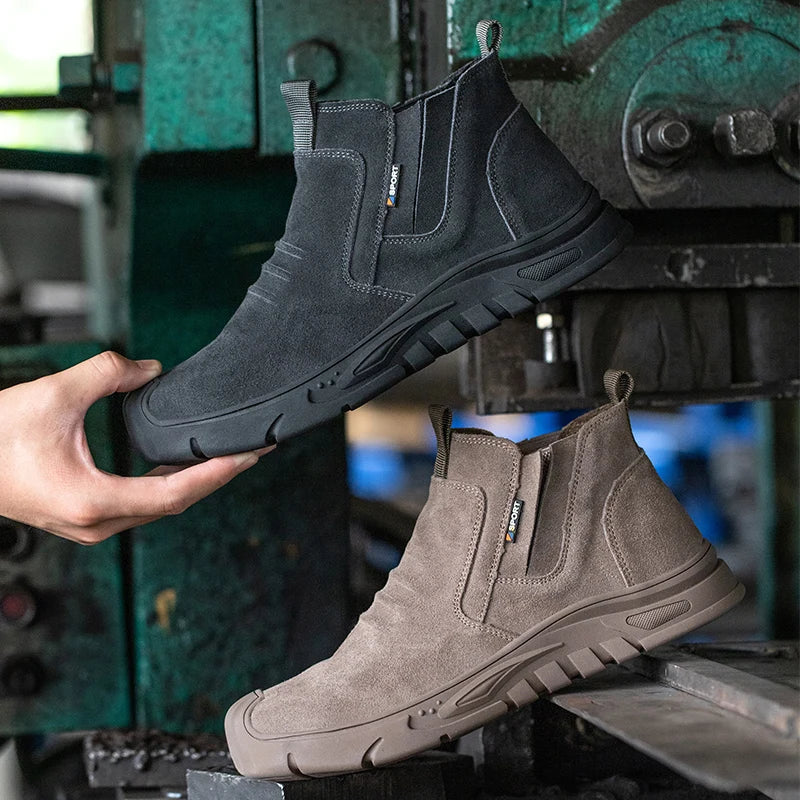 Men’s Steel Toe Work Boots – Durable Safety Boots with Slip-Resistant Sole