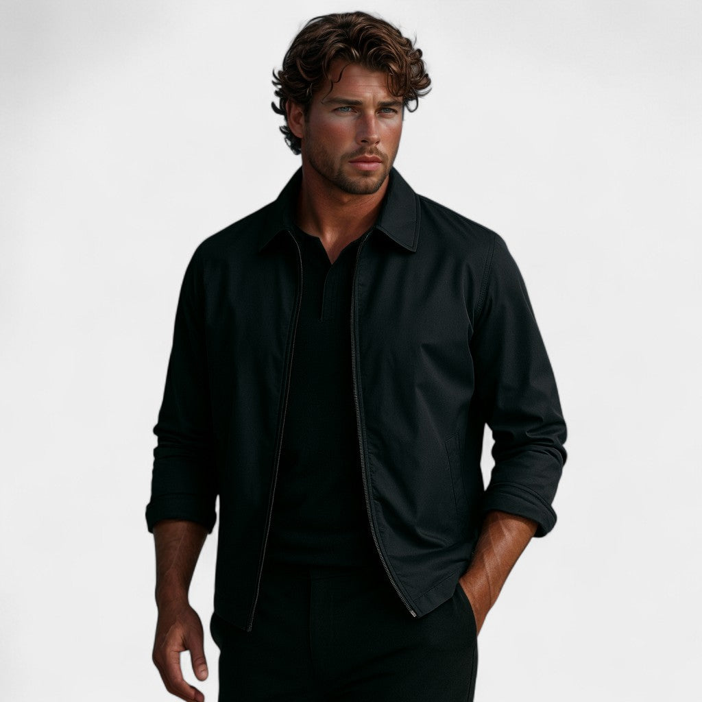 Riche Men’s Nylon Jacket – Lightweight Minimalist Windbreaker