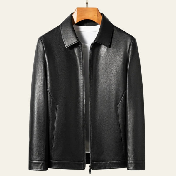 Turin Leather Zip Jacket | Men's Vegan Leather Jacket
