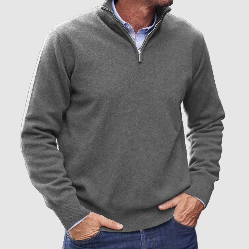 Men's Zip Up Basic Sweater