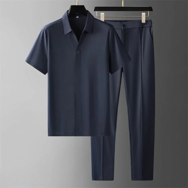 Men's Luxury Two-Piece Polo & Pants Set – Stylish, Comfortable & Versatile