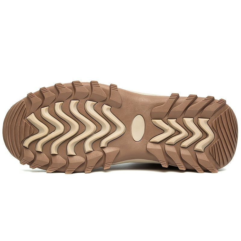 Outdoor Climbing Shoes - Men's Snow Boots with Slip-Rubber Sole and Fleece Lining