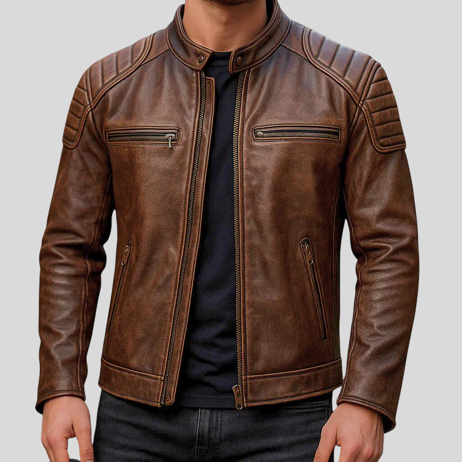 Samer Genuine Leather Jacket – Clean Design, Lasting Quality