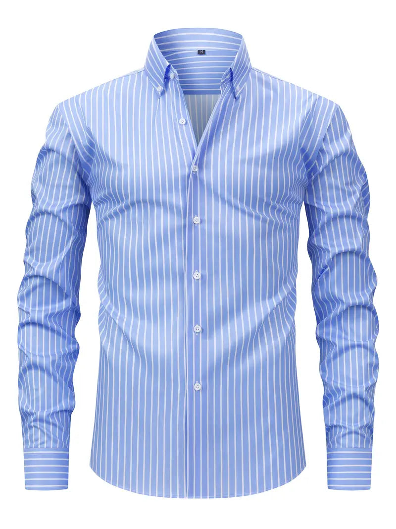 Hugo Men’s Striped Button-Up Shirt Blouse