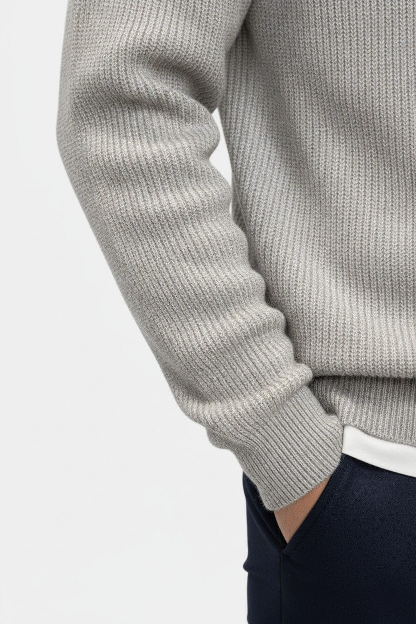 Dasfirin | Men’s Knitted Jumper – Polo Collar High Stretch Autumn Winter