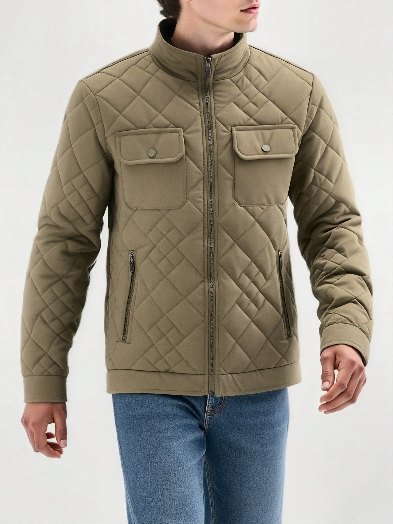 Men’s Full-Zip Outdoor Jacket – Heavy-Duty Warmth for Cold Weather Adventures