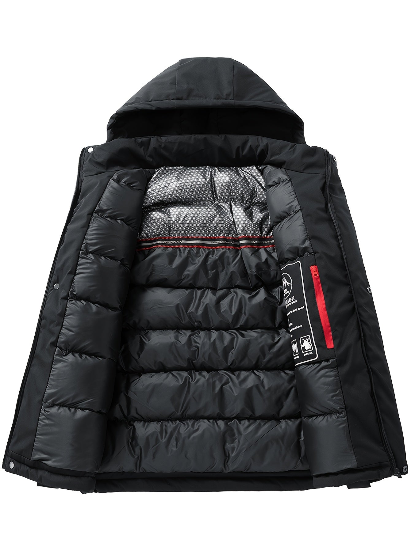 Men’s Puffer Winter Jacket – Thick Warm Hooded Coat for Everyday Wear