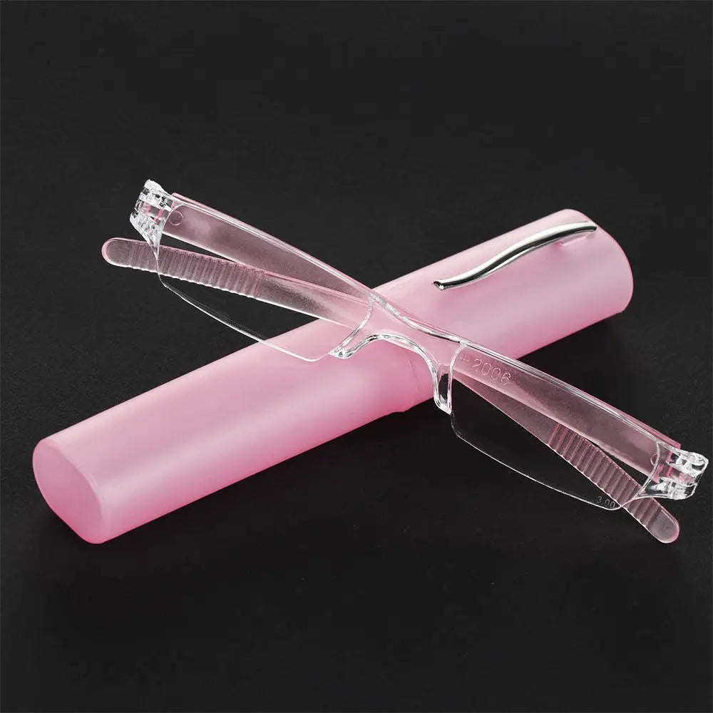 Elegant Ultra-Thin Reading Glasses with Metal Frame Portable Mini