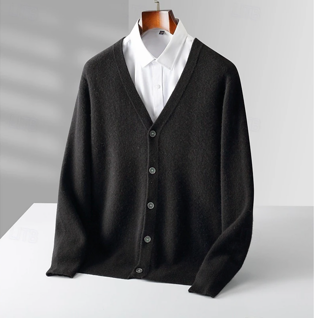 Victor | Men’s Wool Button Cardigan Vest