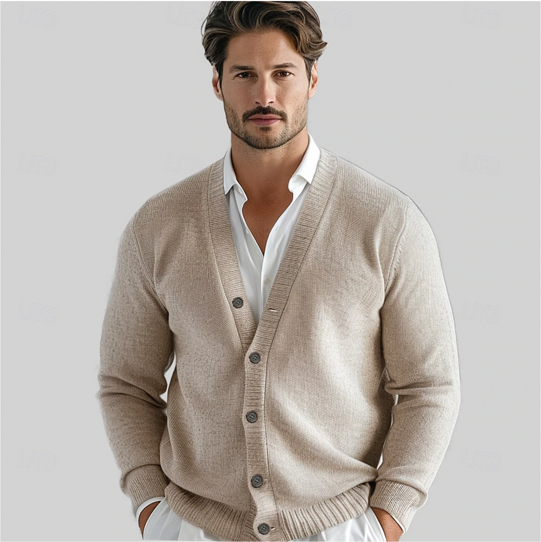 Victor | Men’s Wool Button Cardigan Vest