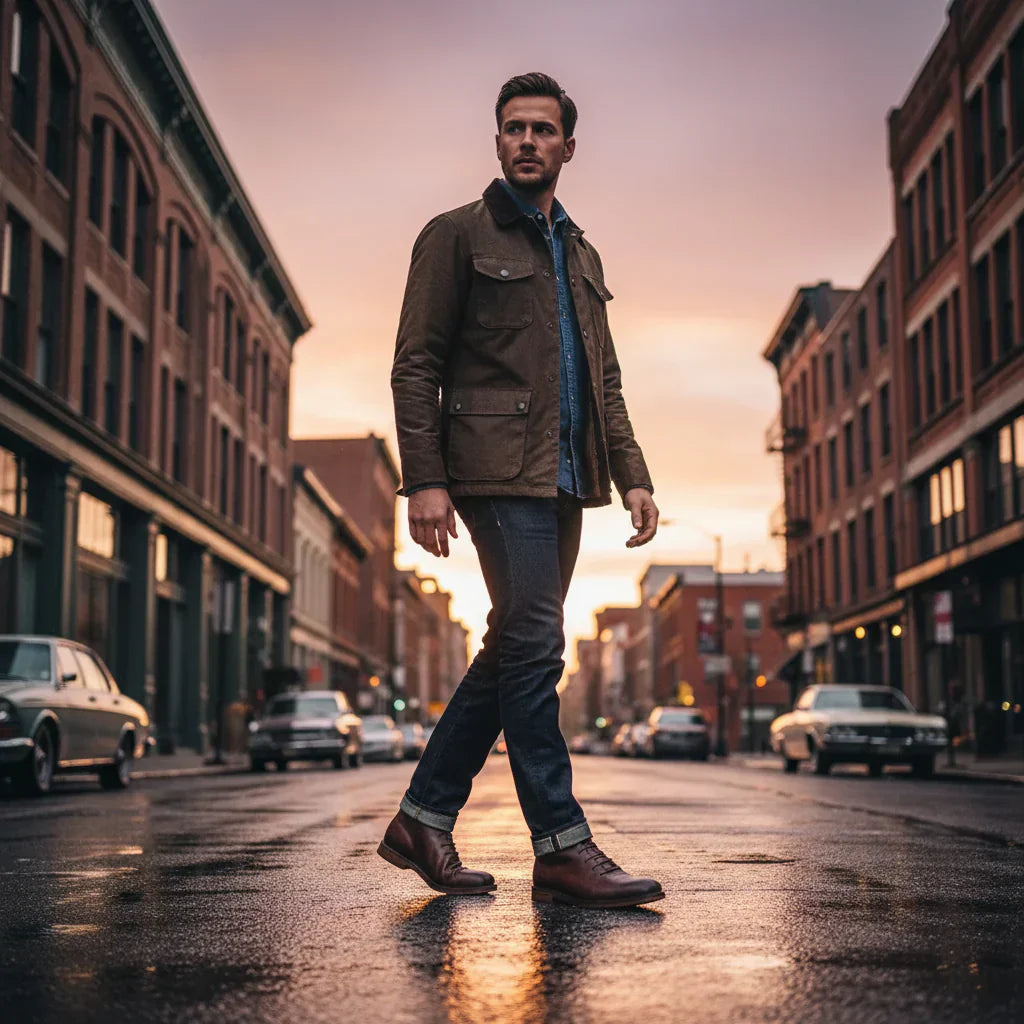 Robbin – Hand-Finished Genuine Leather Ankle Boots for Men