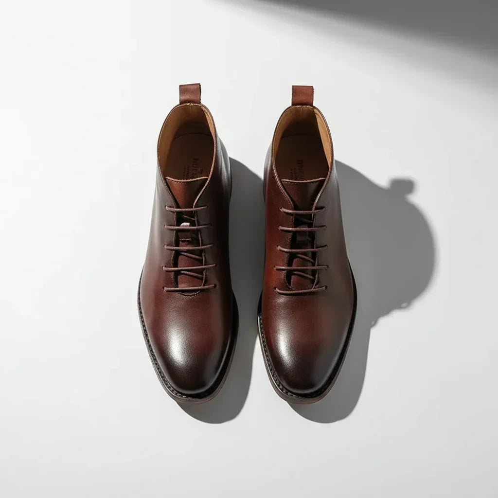 Robbin – Hand-Finished Genuine Leather Ankle Boots for Men
