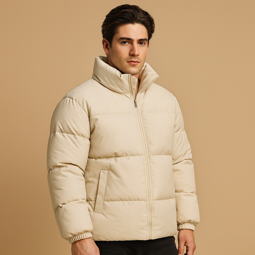 Men’s Puffer Padded Winter Jacket | Quilted Warm Coat