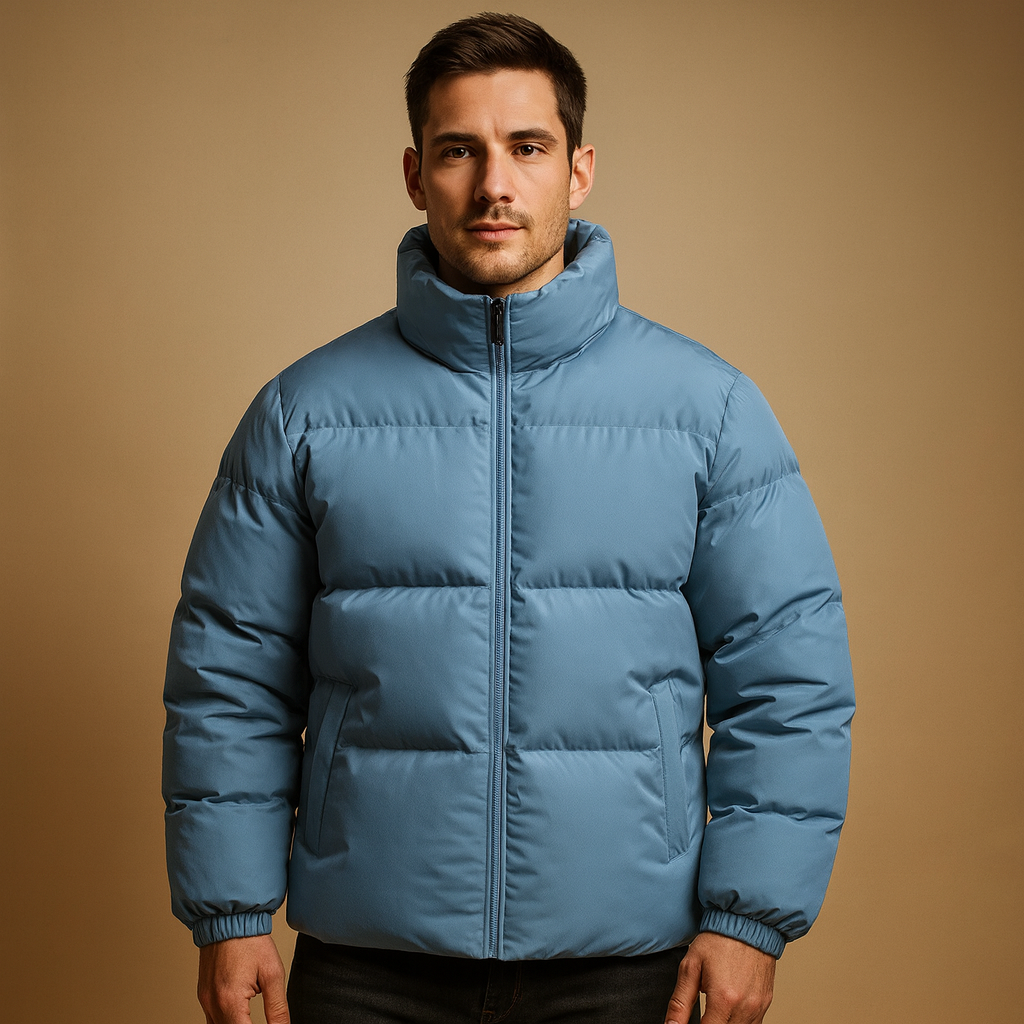 Men’s Puffer Padded Winter Jacket | Quilted Warm Coat