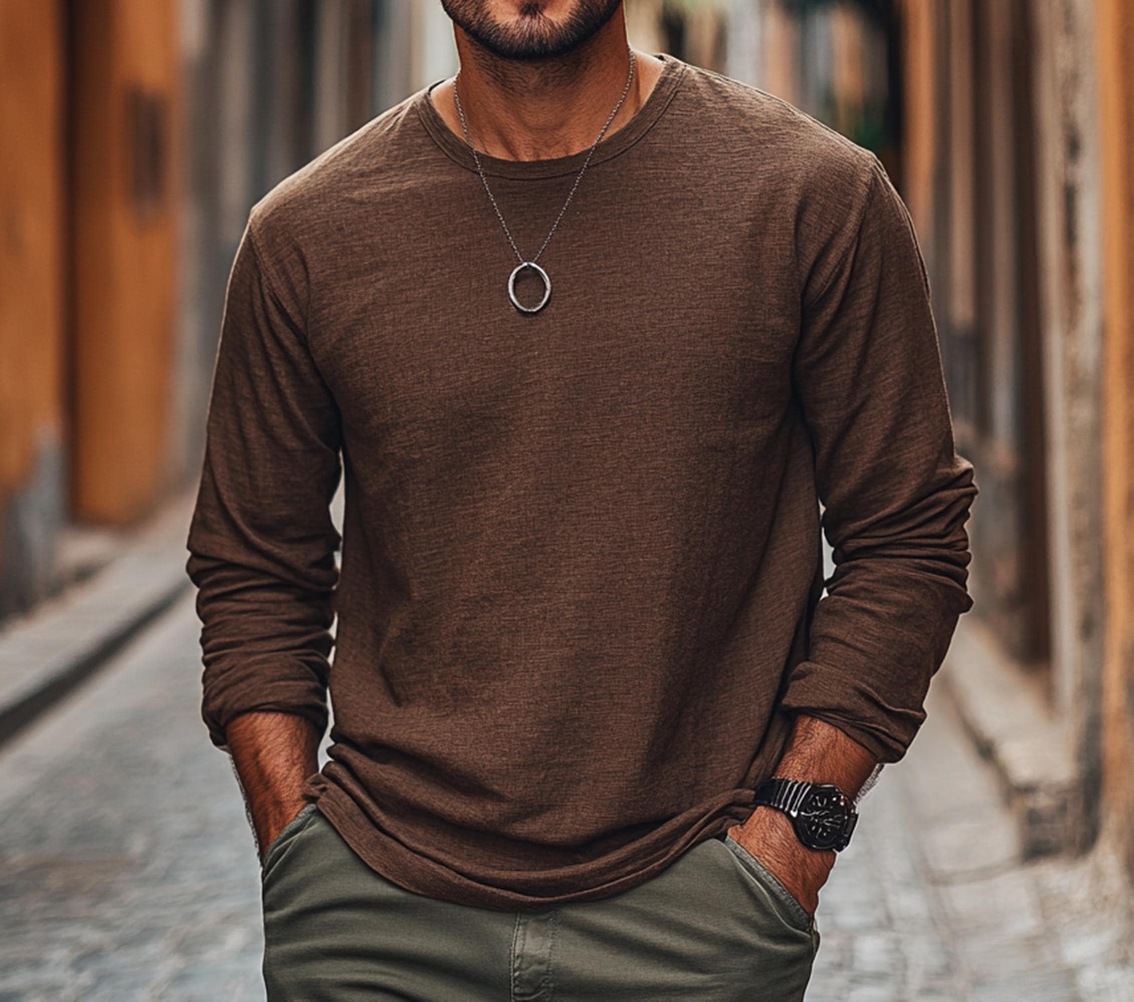 Pure Linen Long Sleeve Shirt Lightweight Casual Menswear