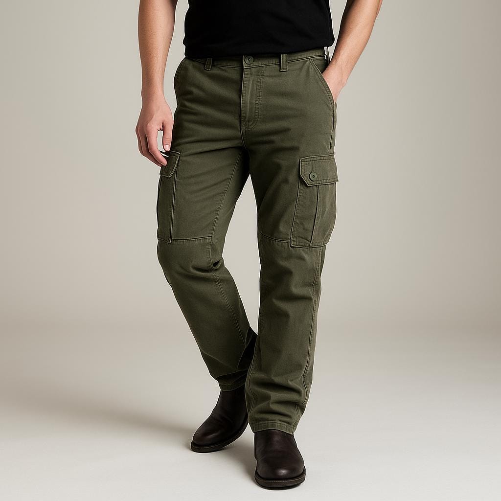 Men’s Cargo Pants – Structured Utility Design Militairy
