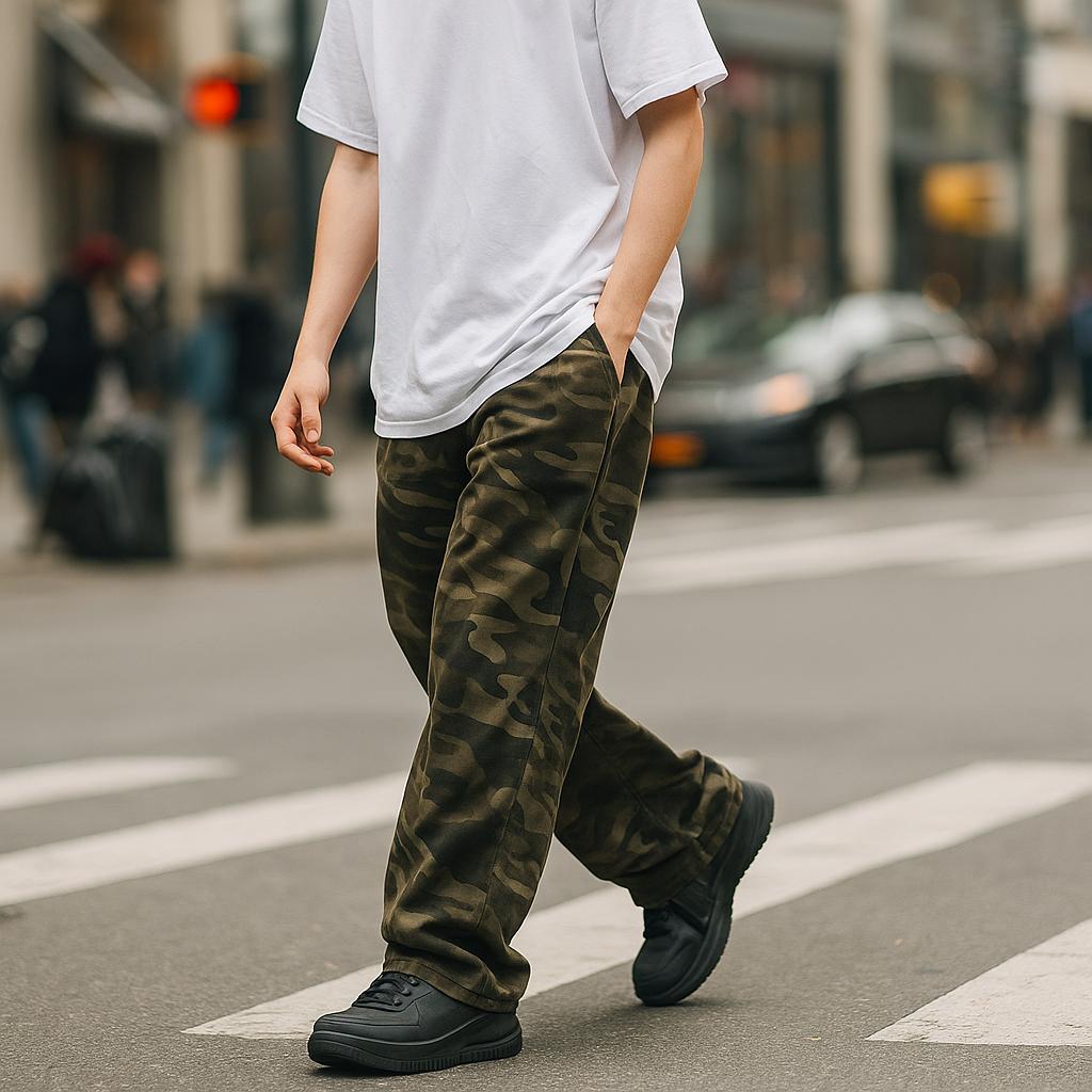 Men’s Camouflage Cargo Pants – Vintage-Inspired Design