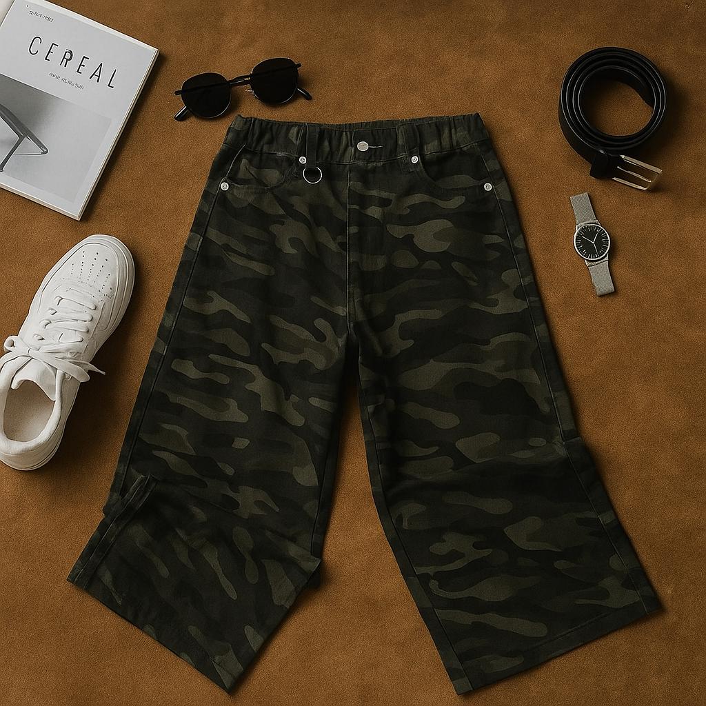 Men’s Camouflage Cargo Pants – Vintage-Inspired Design