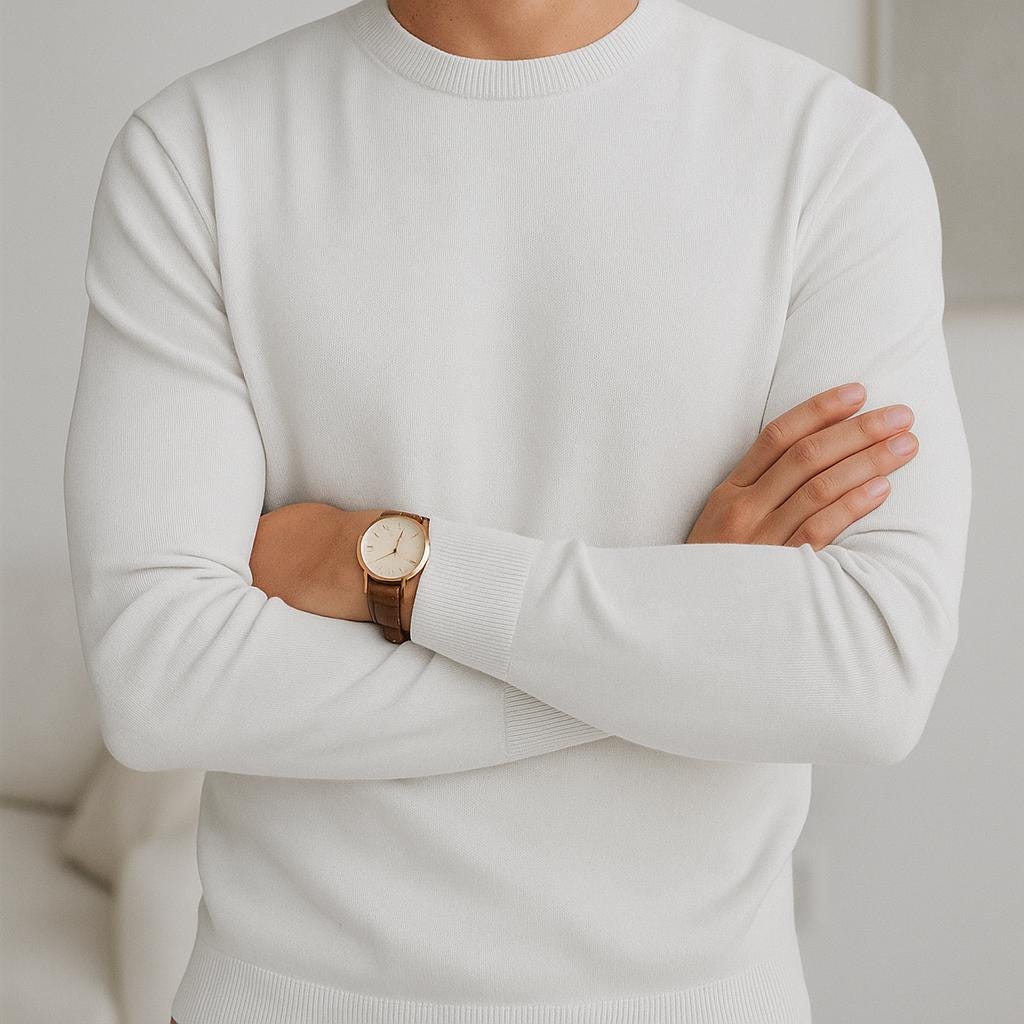 Men’s Crew Neck Sweater – Minimalist Design