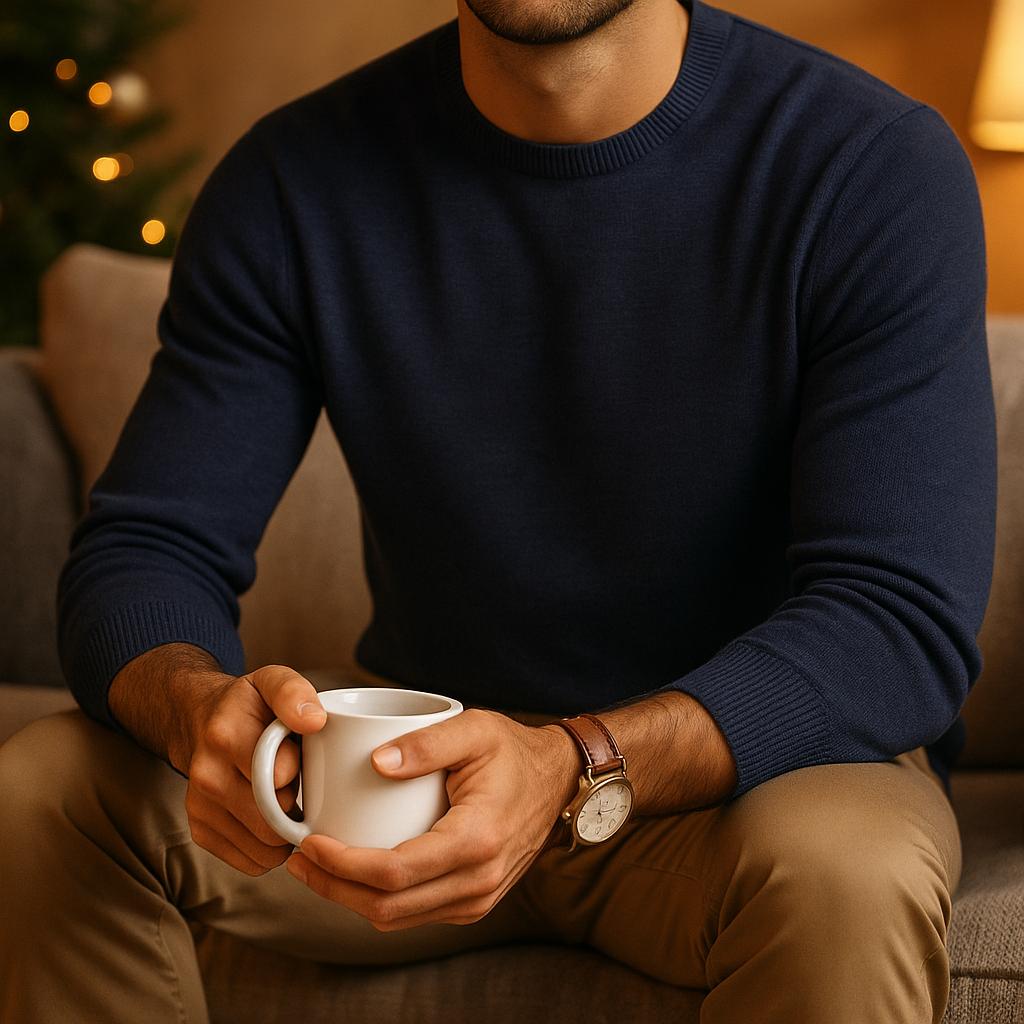 Men’s Crew Neck Sweater – Minimalist Design