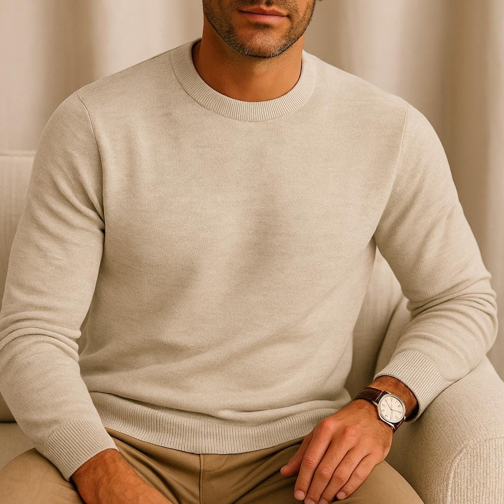 Men’s Crew Neck Sweater – Minimalist Design