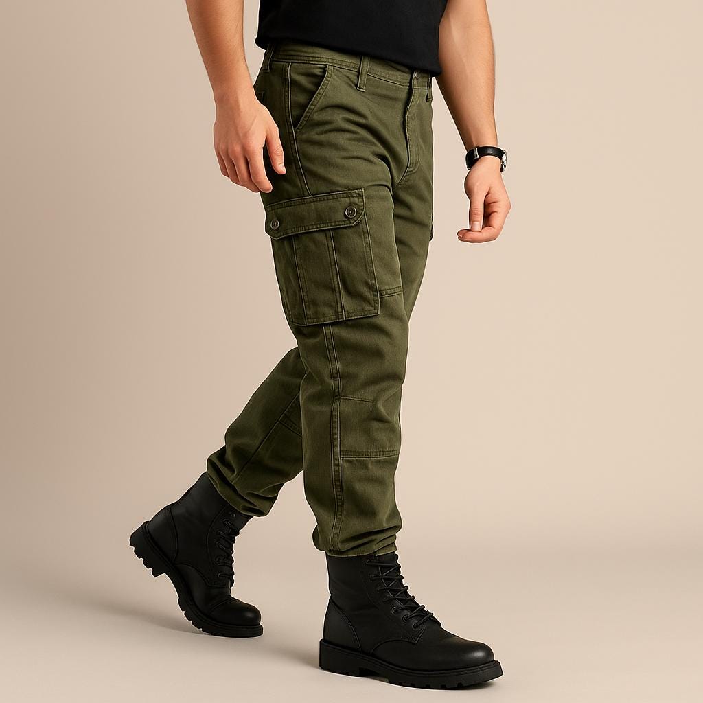 Men’s Cargo Pants – Structured Utility Design Militairy