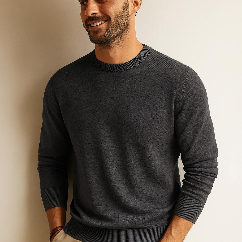 Men’s Crew Neck Sweater – Minimalist Design