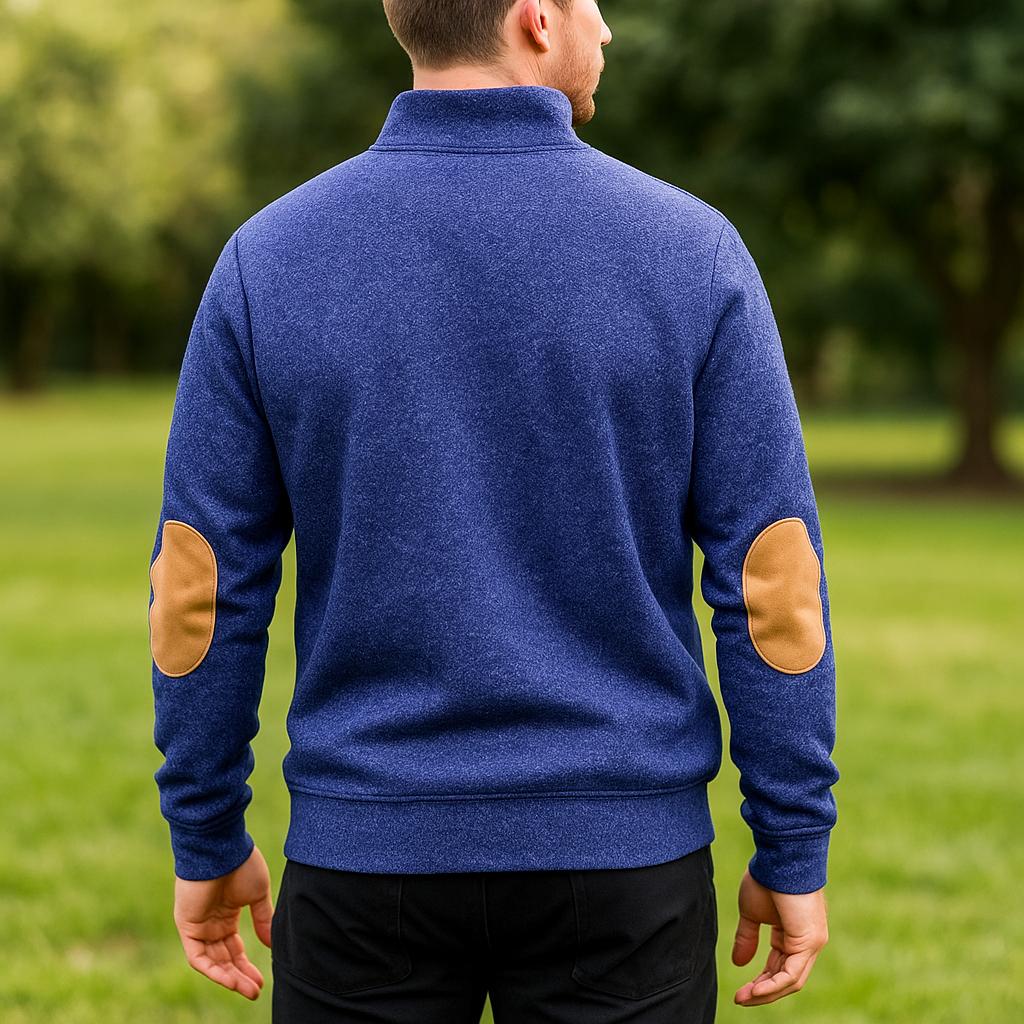 Men’s Button-Collar Pullover – Long Sleeve Casual Design Sweater