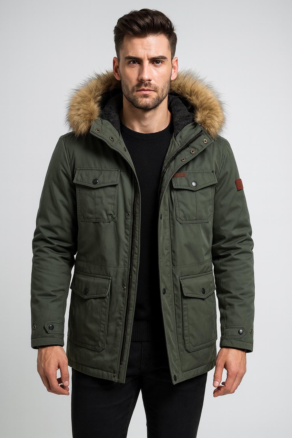 Men’s Heavy Hooded Parka | Winter Coat, Warm Tactical Windproof Jacket