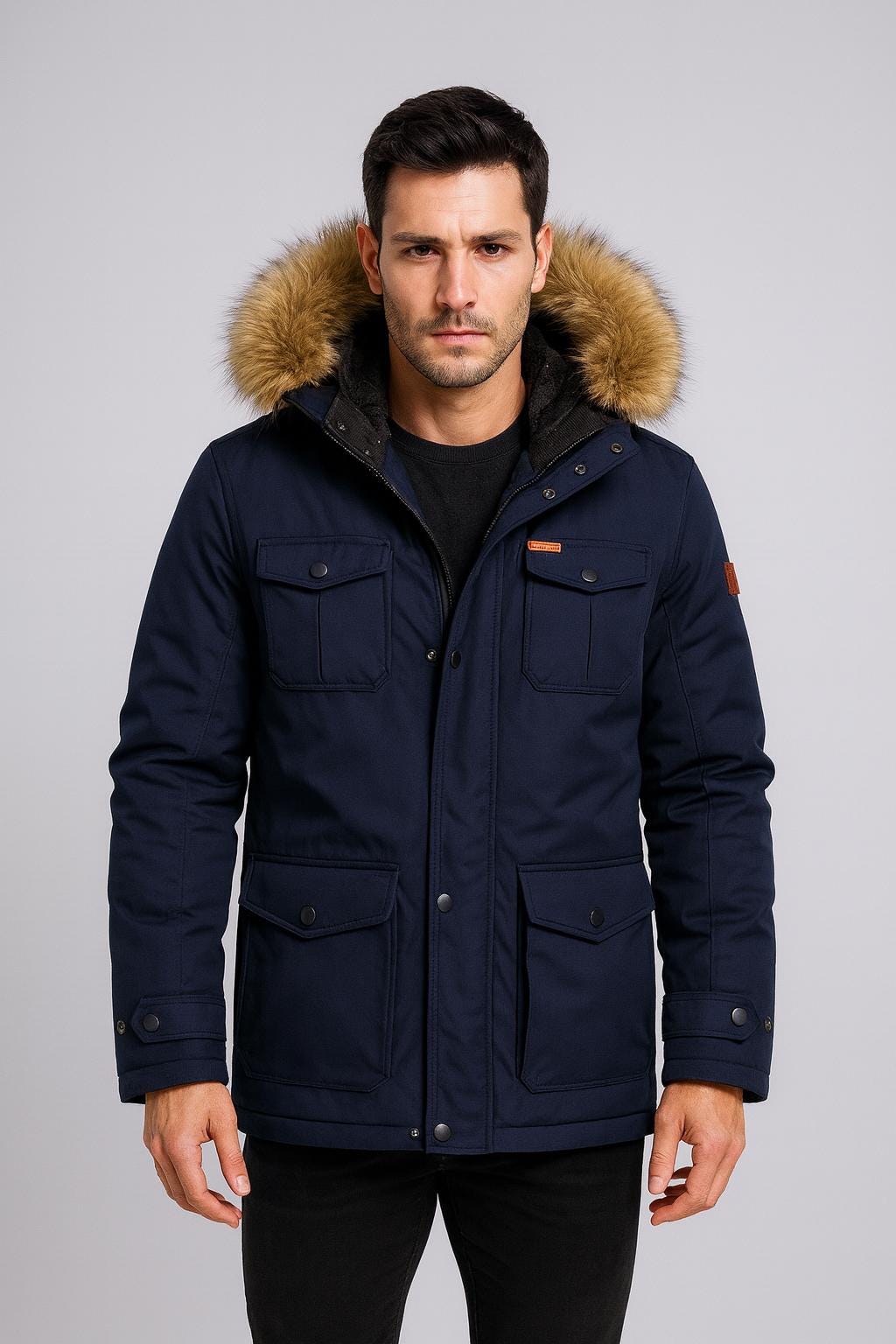 Men’s Heavy Hooded Parka | Winter Coat, Warm Tactical Windproof Jacket