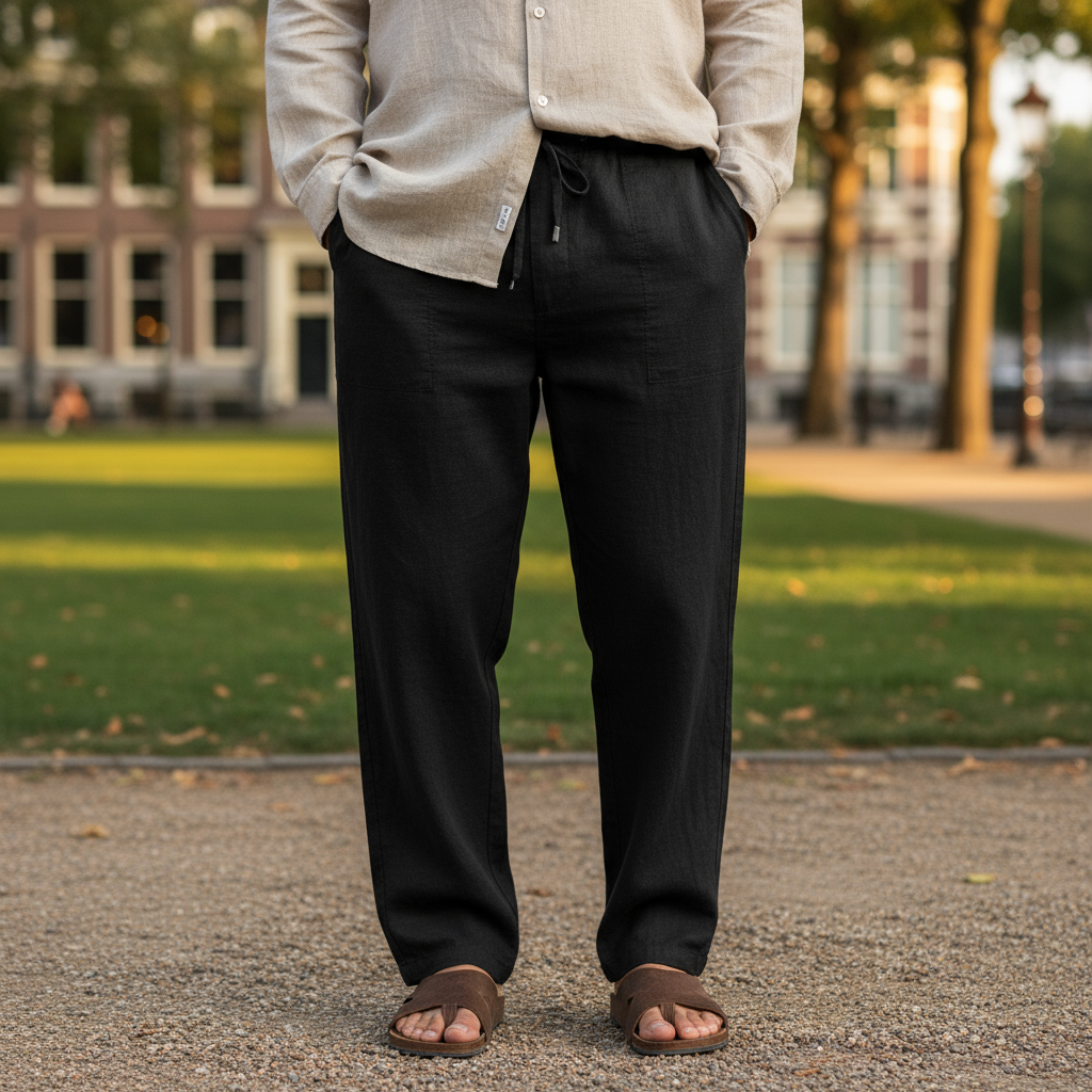 Vero Men’s Linen Trousers | Lightweight Breathable Pants