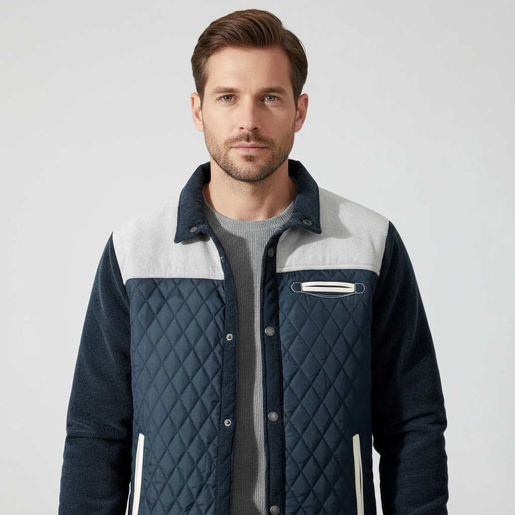 Flavio Men’s Classic Warm Coat with Buttons – Elegant Winter Jacket