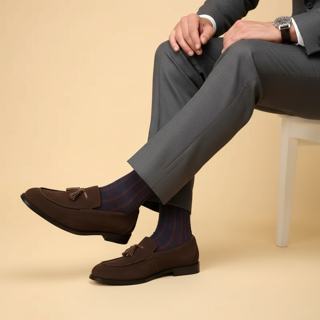 Men's Vintage Dress Loafers – Premium Top Grain Cowhide Leather Anti-Slip