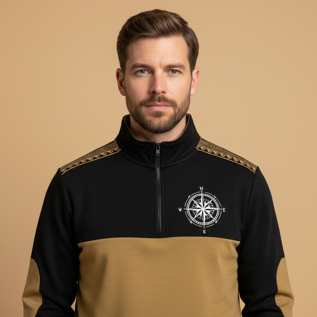 The Savelletri Men’s Casual Lightweight Half Zip Tactical Sweater