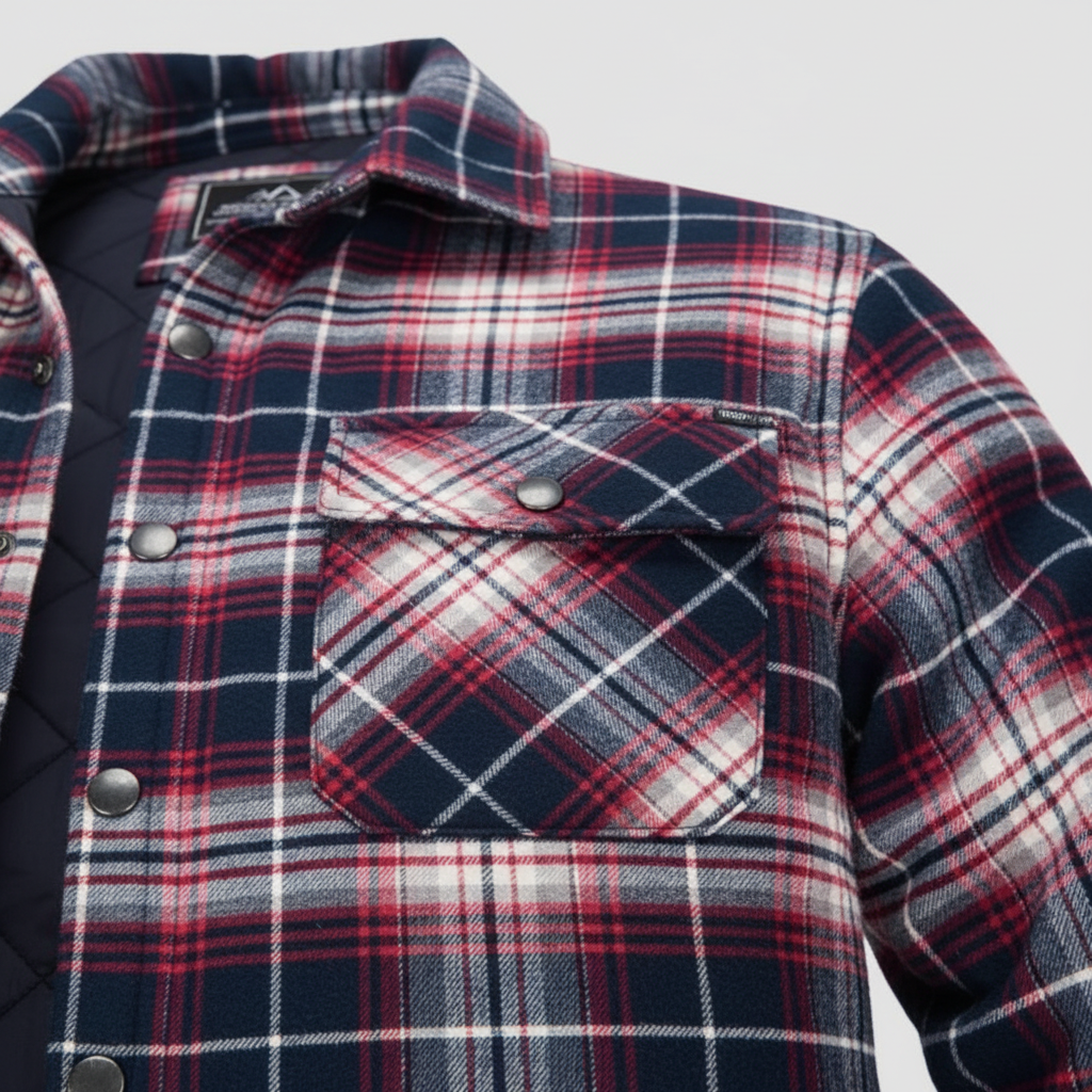 Men’s Lumber Pattern Jacket – Classic Utility Design